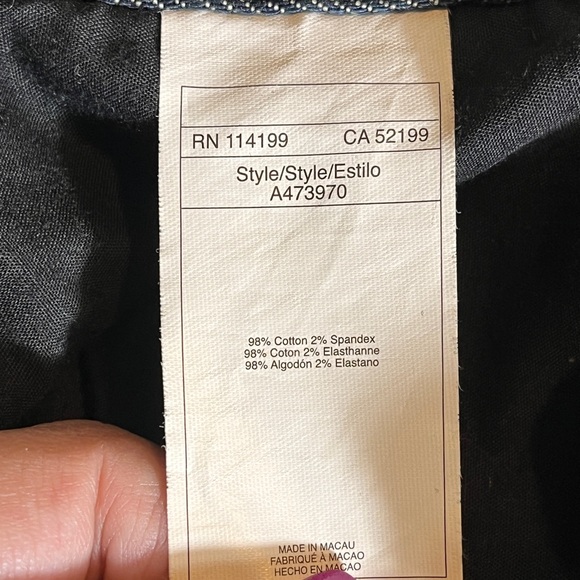 Roxy Low Rise Skinny Fit Dark Blue Jeans sz 5 Long - Picture 11 of 13